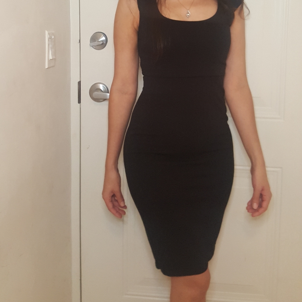 Victoria secret little black dress cap sleeve midi
